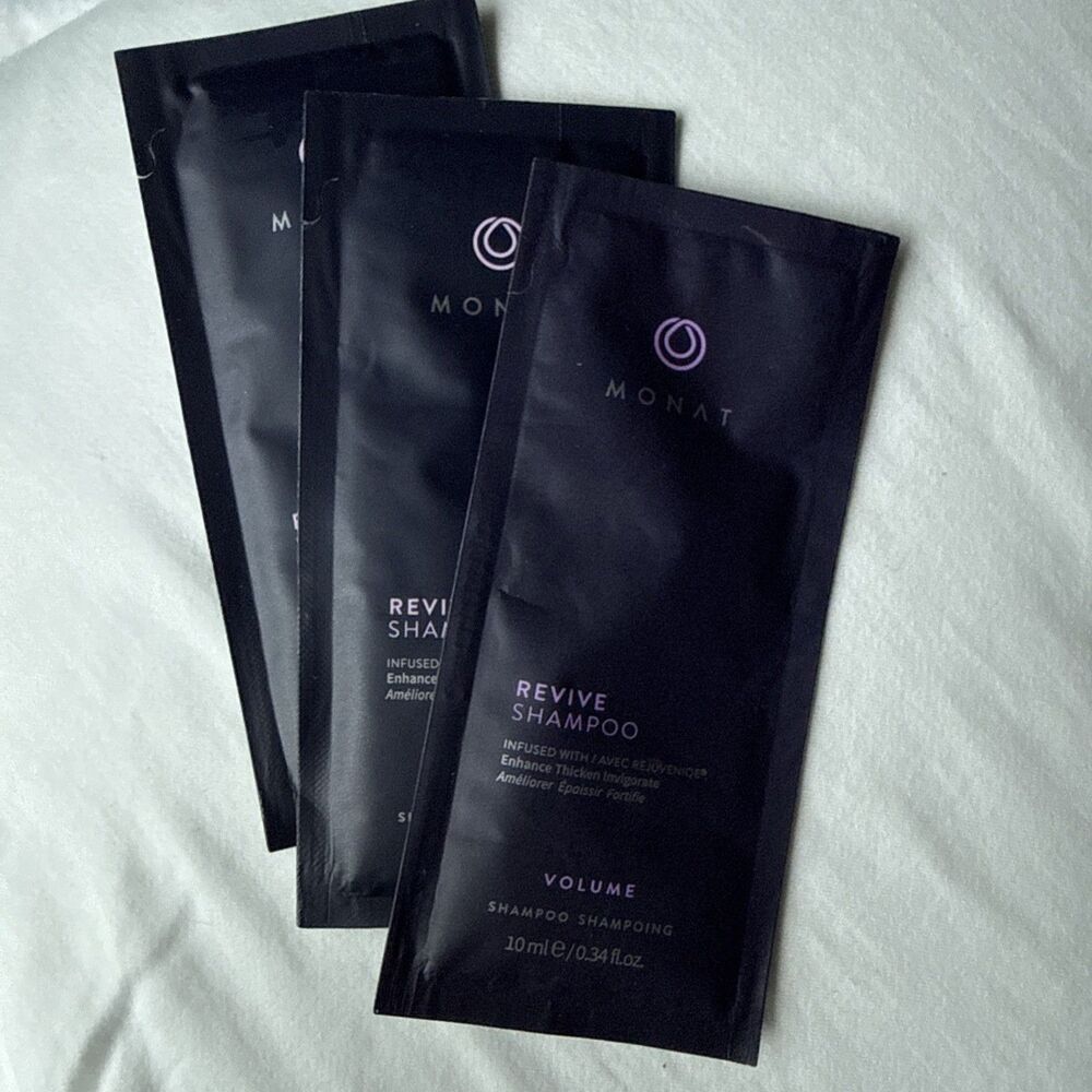 3 MONAT Revive Shampoo Travel Size .34 Fl Oz USA 1